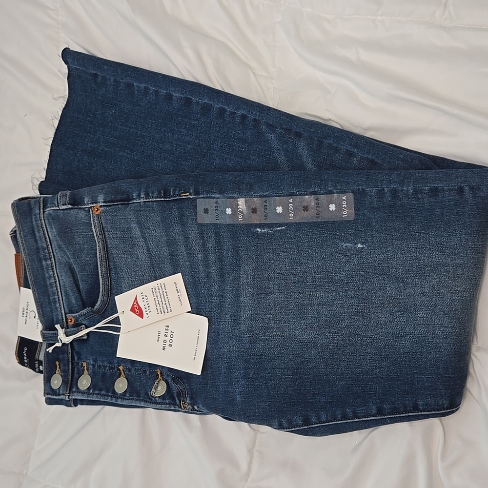 🍉 NWT Lucky Brand Jeans Midrise Boot 10